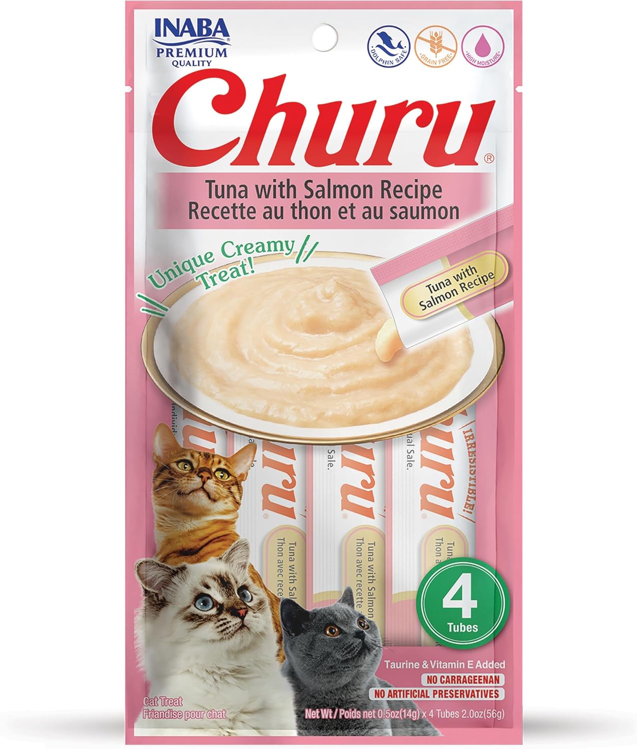INABA Churu Tuna with Salmon Recipe Cat Treat 56g