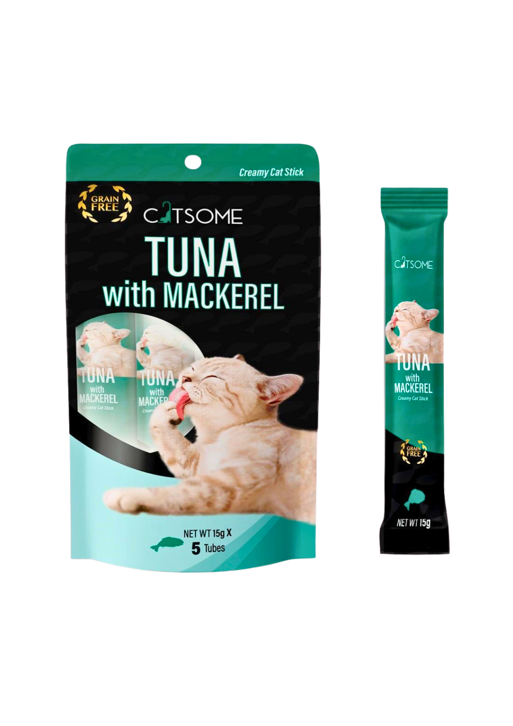Cat some tuna with mackerel creamy treats