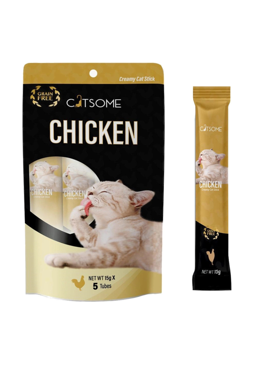 Catsome chicken  creamy treats