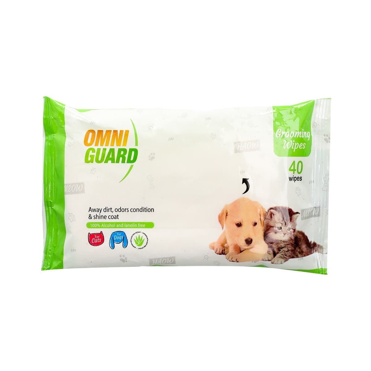 Omni guard grooming wipes 40 wipes